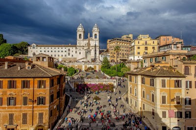AT THE SPANISH STEPS VIEW, Rome, Italy